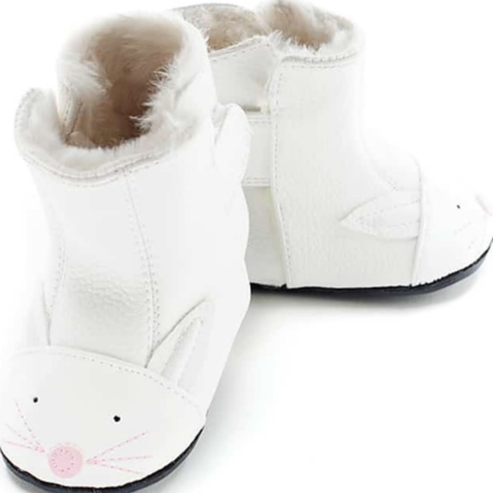 Bunny inspired White winter boots for kids